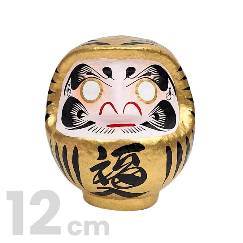Daruma Japonais Doré - 9 à 15 cm - 12 cm