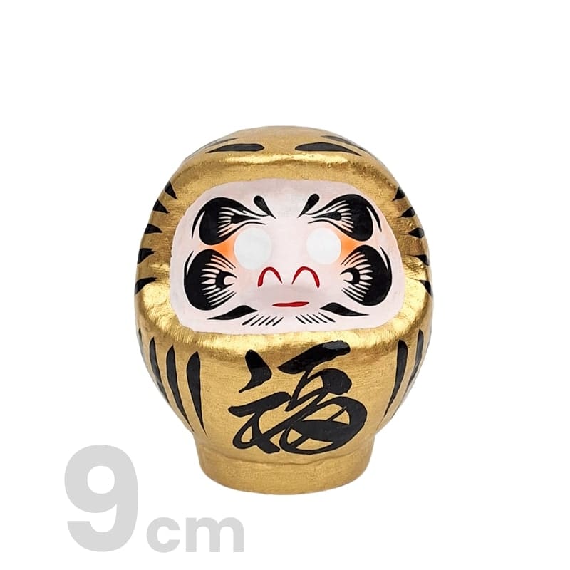 Daruma Japonais Doré - 9 à 15 cm - 9 cm