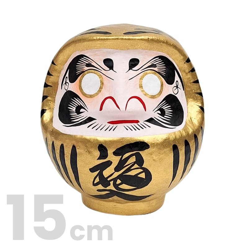 Daruma Japonais Doré - 9 à 15 cm - 15 cm