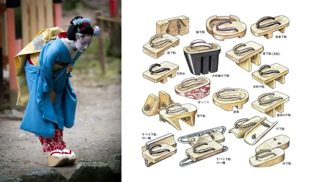 verschillende soorten Japanse geta