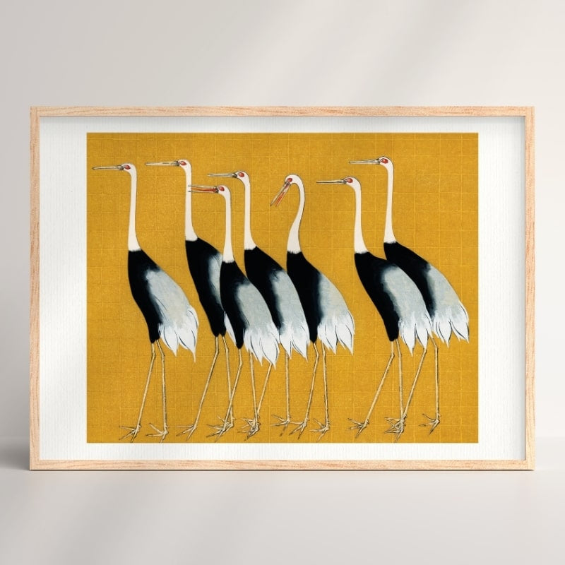 Japanse Ogata kraanvogels print - A3