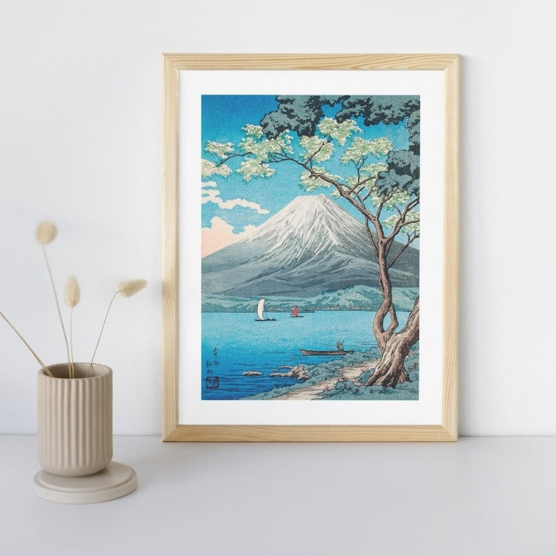 Japanse print Yamanaka meer - A3