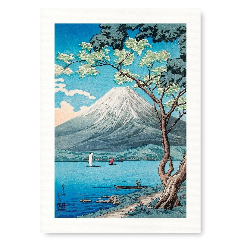 Japanse print Yamanaka meer - A3