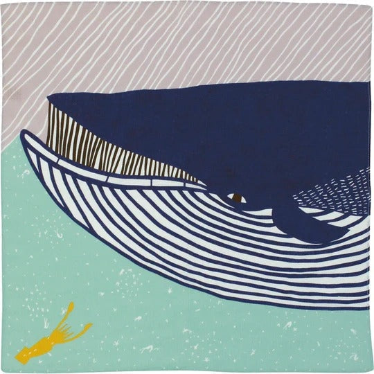 Furoshiki Doek - Blauwe Vinvis - 50x50 cm