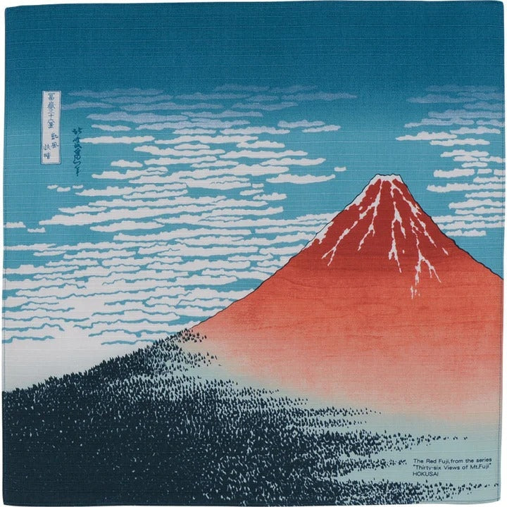 Furoshiki - Fuji Berg Rood - 48x48 cm