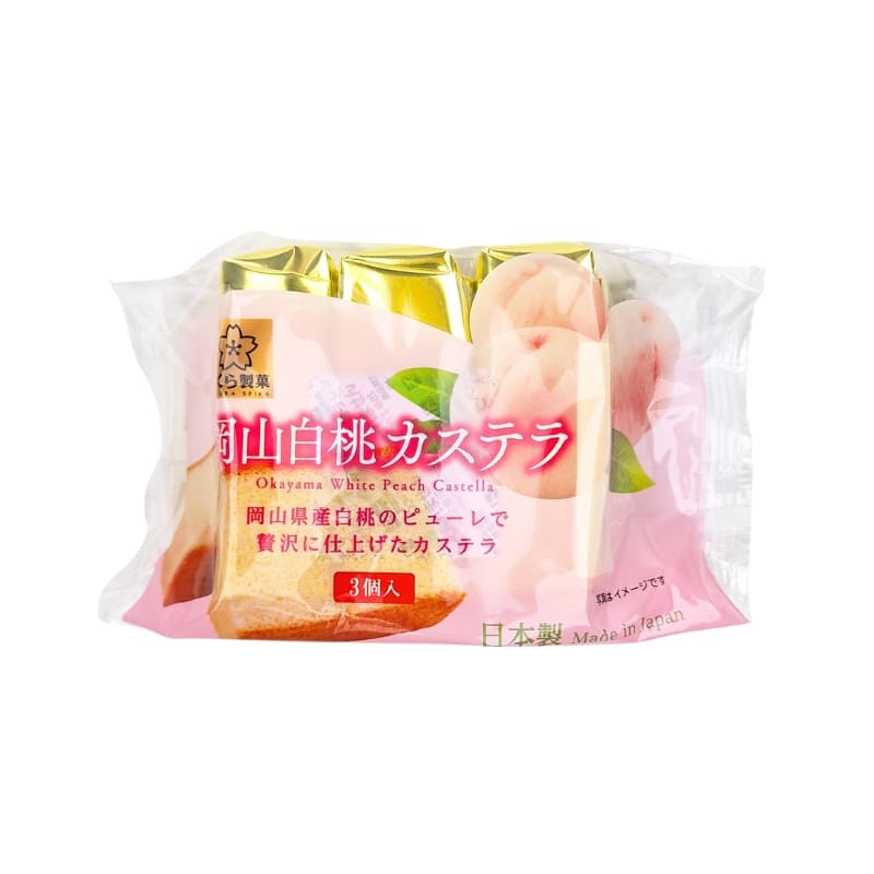 Gâteau Castella Pêche Blanche d’Okayama