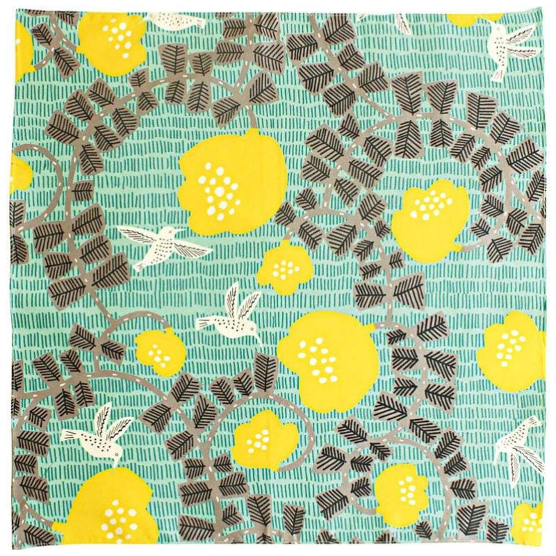 Groene Furoshiki - Kolibries - 70x70 cm