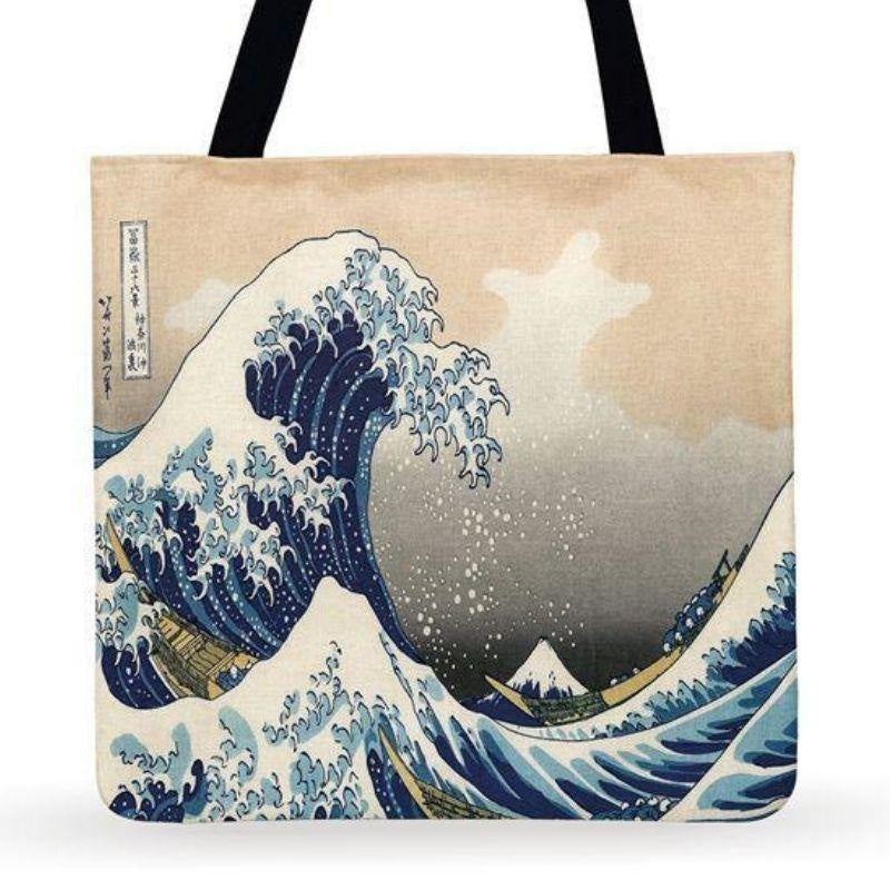 De Grote Golf van Kanagawa Tote Bag