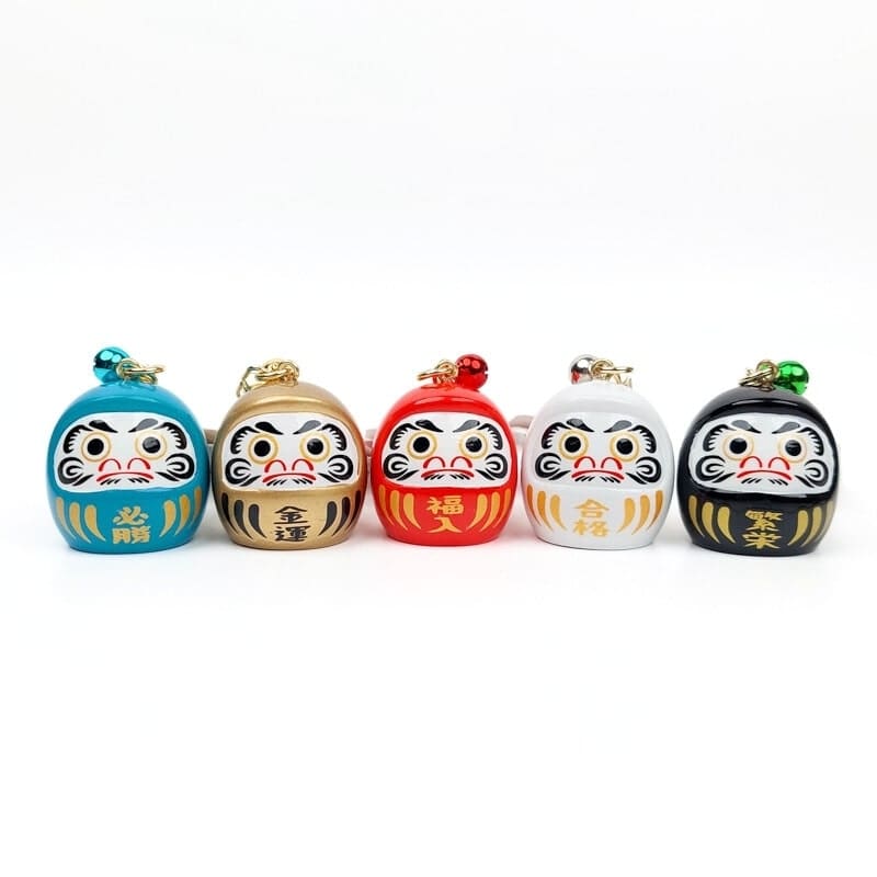 Grote Japanse Sleutelhanger - Daruma (Kleur Naar Keuze)