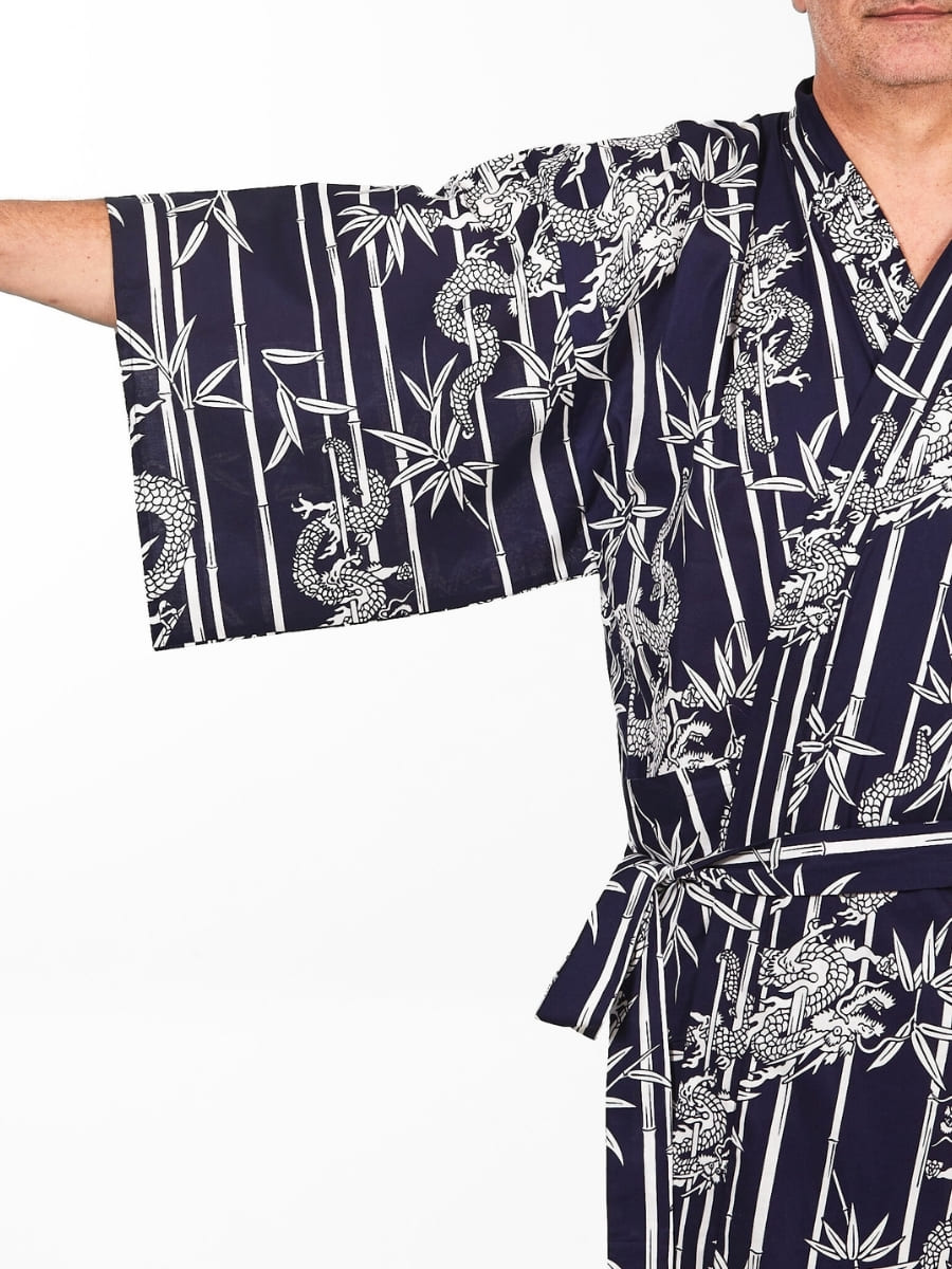 Happi Kimono Heren - Bamboo & Dragon One Size
