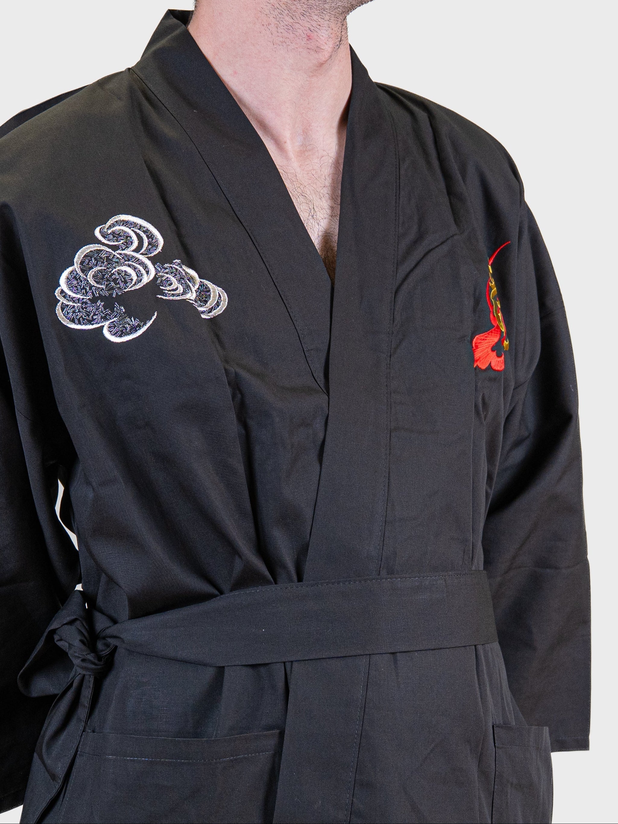 Heren Happi-kimono Oversized – Geborduurde Draak