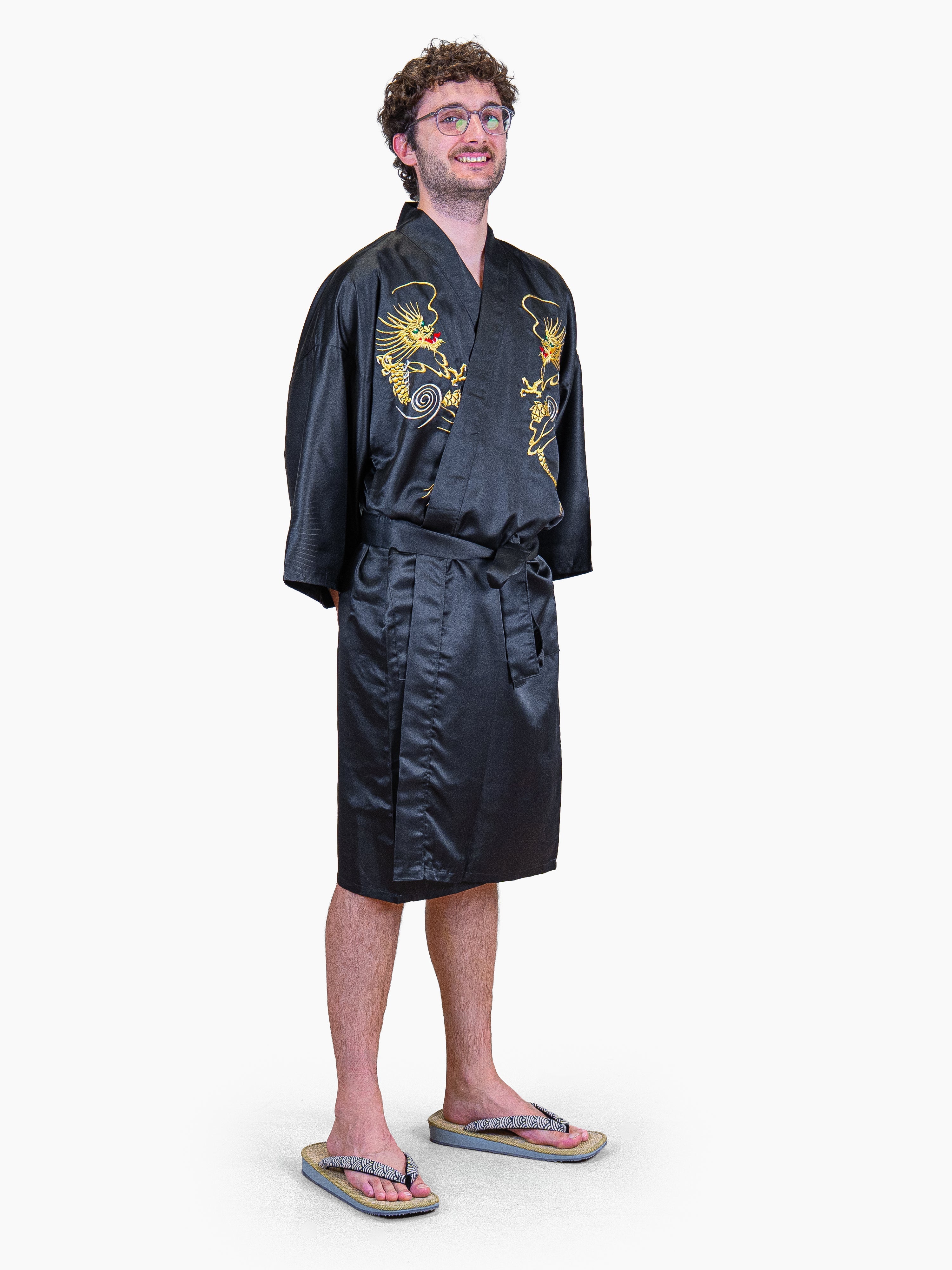 Heren Happi-kimono Oversized – Gouden Draak