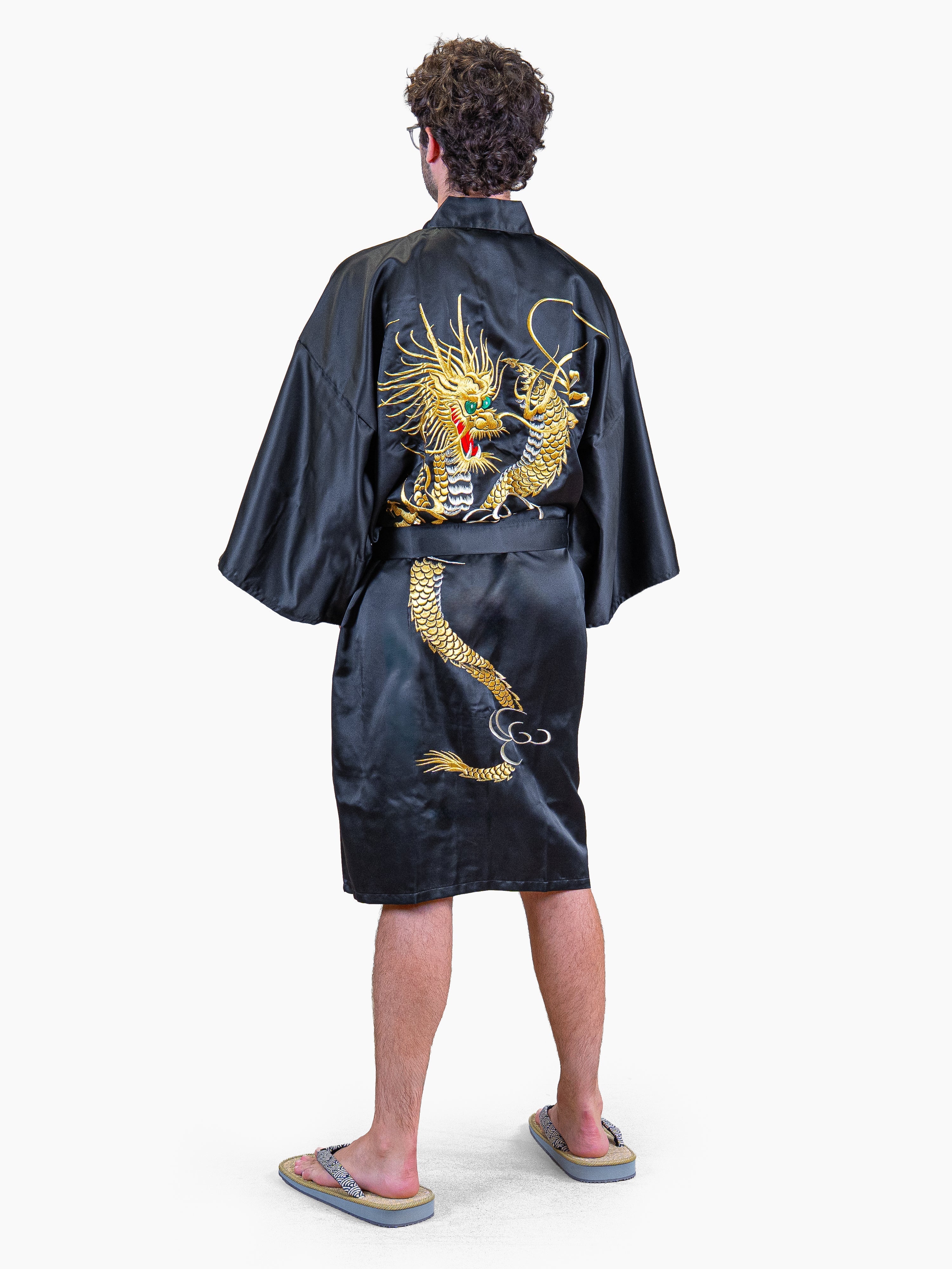 Heren Happi-kimono Oversized – Gouden Draak