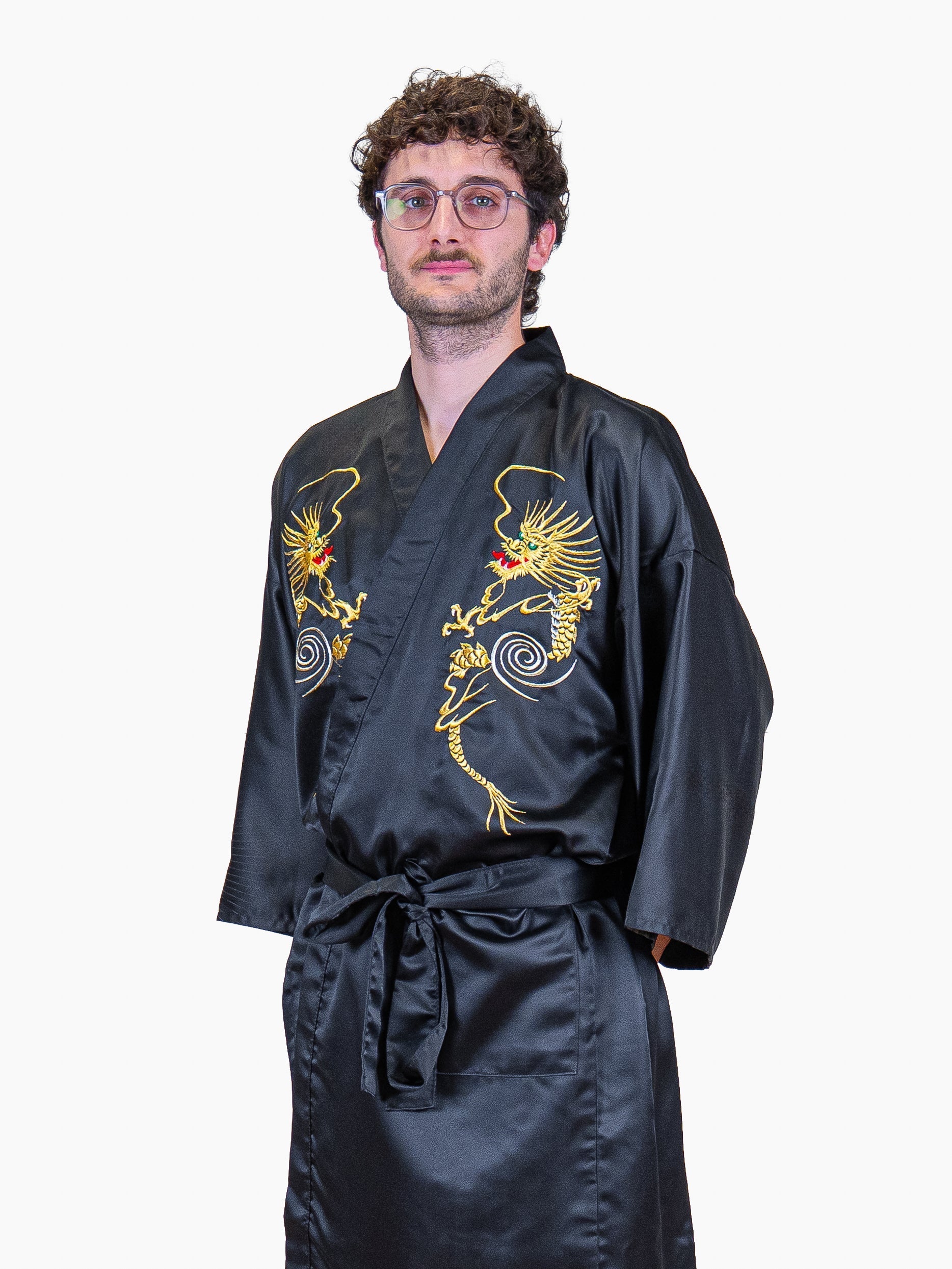 Heren Happi-kimono Oversized – Gouden Draak