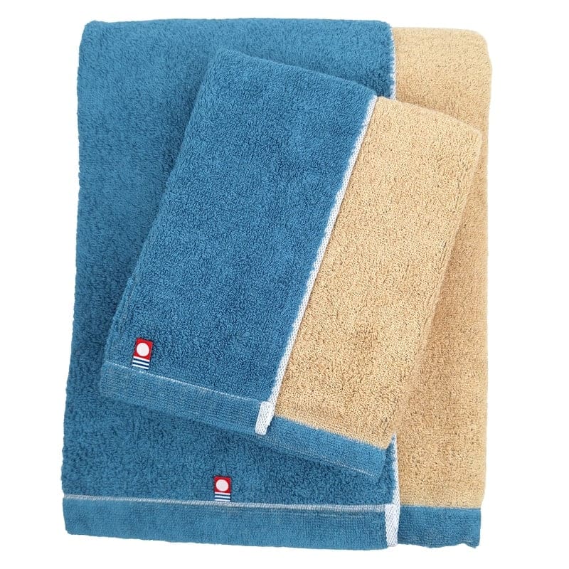 Imabari Gezichtshanddoek - Tweekleurig Blauw