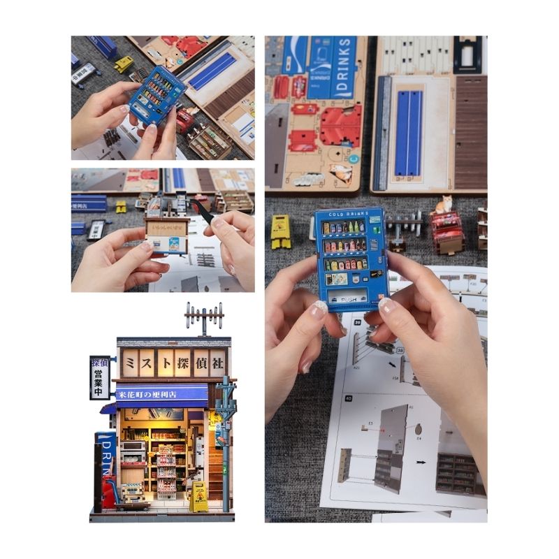 Japans Houten Miniatuurhuis Beika-Cho Konbini Store