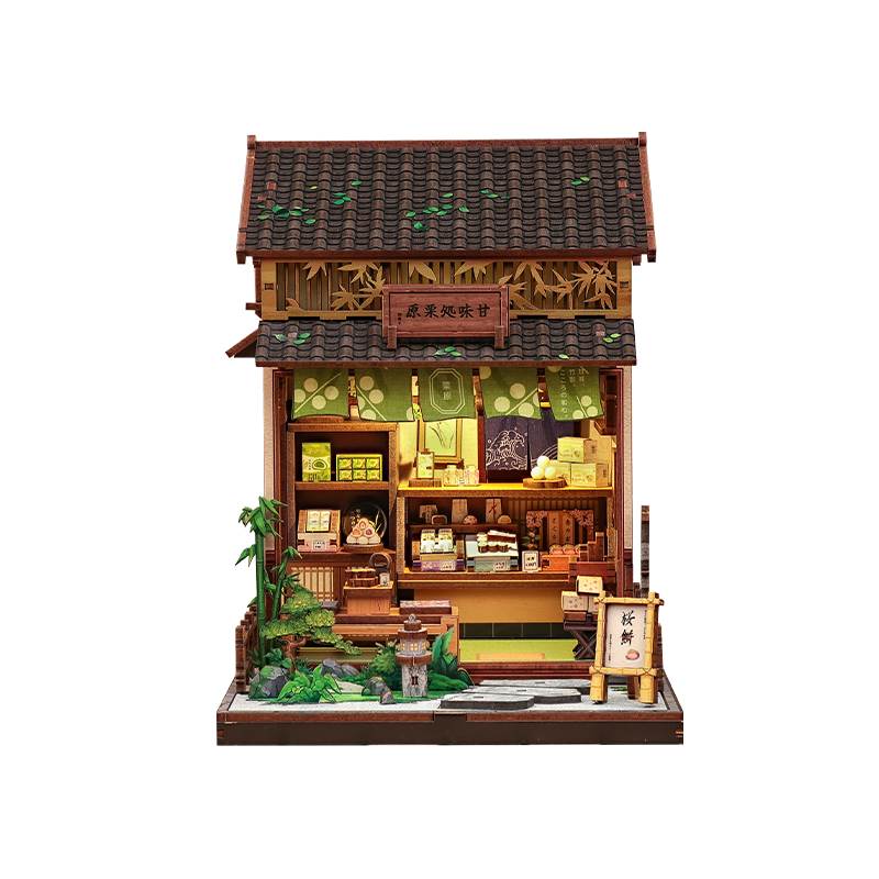 Japans Houten Miniatuurhuis Kanmi-Dokoro Theehuis
