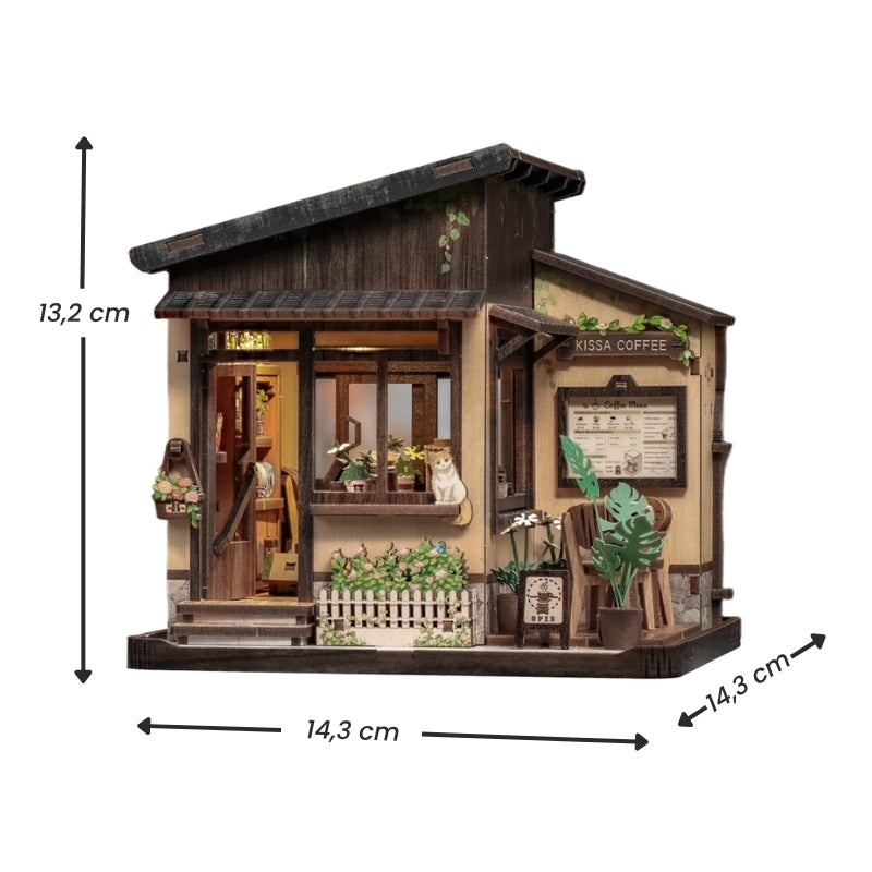 Japans Houten Miniatuurhuis Kissa Coffee