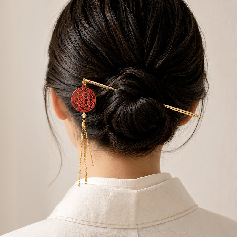 Japans Kanzashi - Asanoha Rood