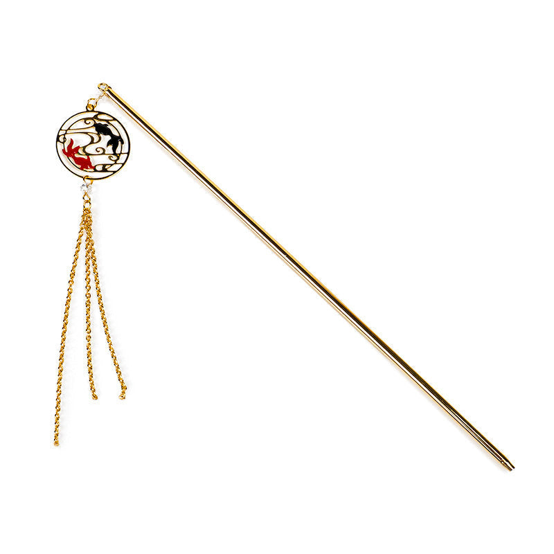 Japans Kanzashi - Rode & Zwarte Vis
