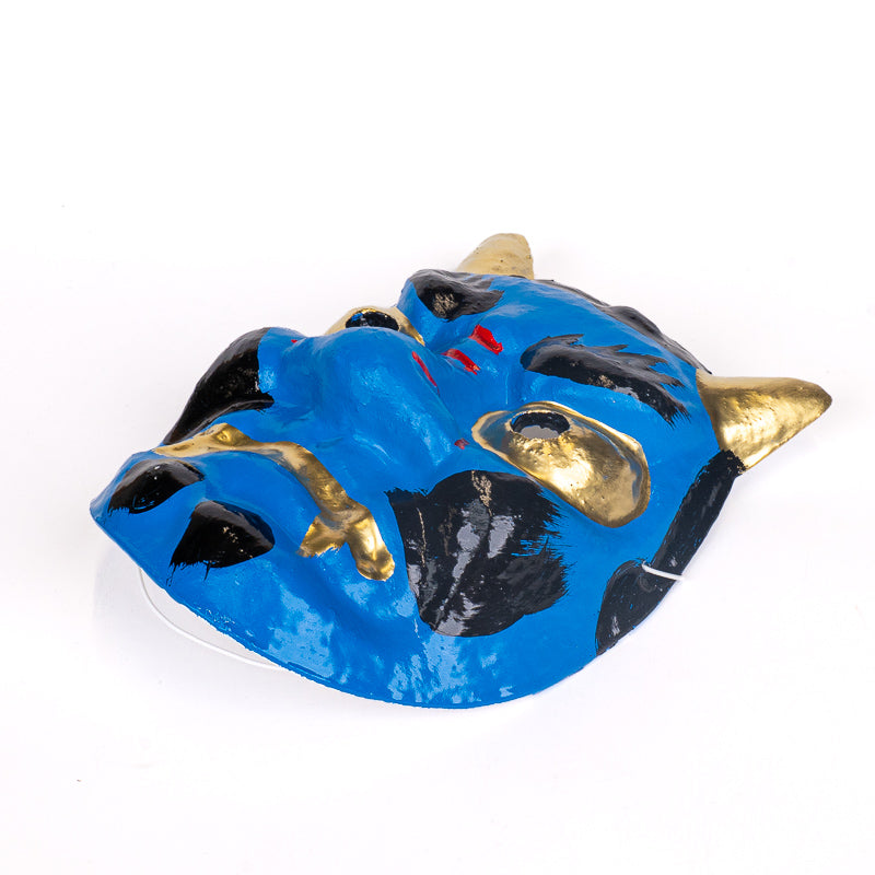 Japans Oni-masker van Papier-maché - Blauw
