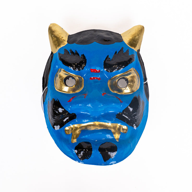 Japans Oni-masker van Papier-maché - Blauw