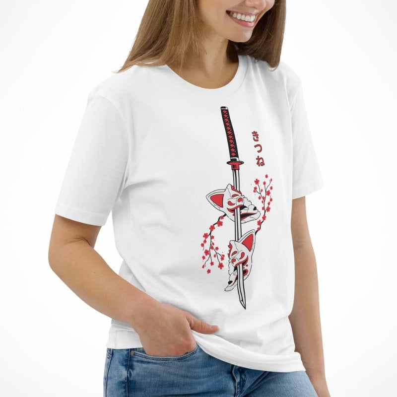 Japans T-Shirt - Kitsune Sakura