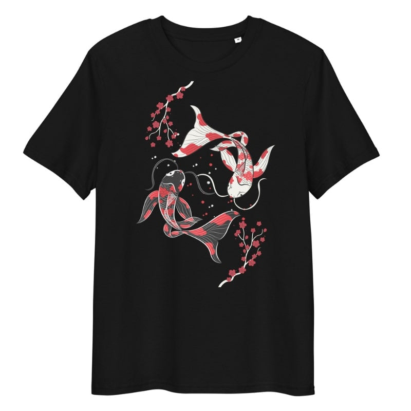 Japans T-Shirt - Sakura Koi S / Zwart