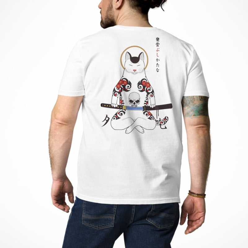 Japans T-Shirt - Samurai Cat