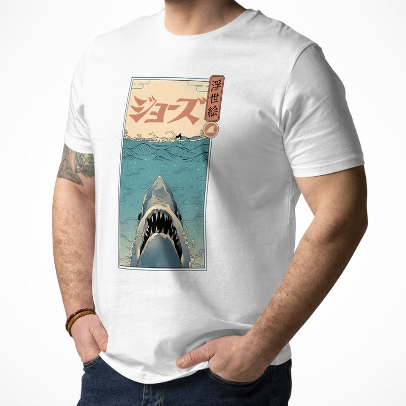 Japans T-Shirt - Ukiyo-e Shark Attack