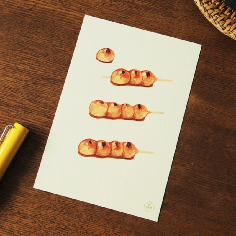 Japanse Ansichtkaart – Mitarashi Dango