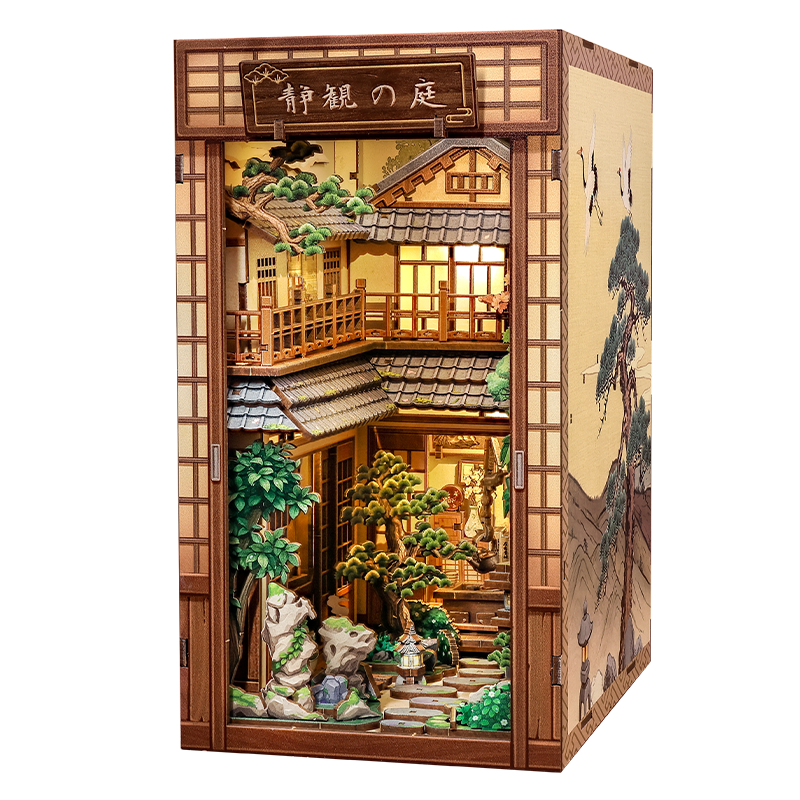 Japanse Book Nook Serene Courtyard