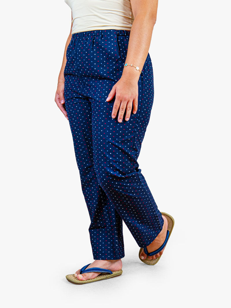 Japanse Dames Broek – Marineblauwe Arare