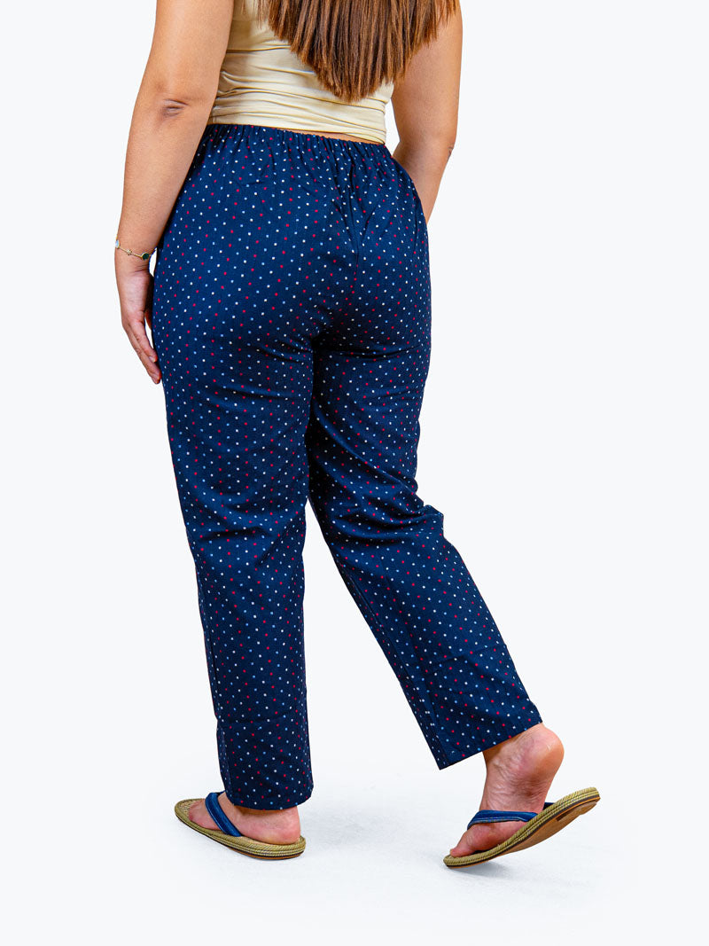 Japanse Dames Broek – Marineblauwe Arare