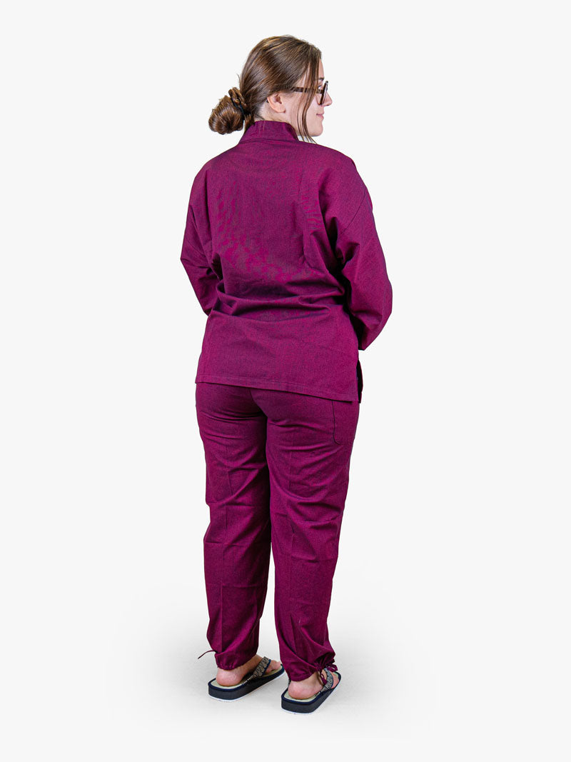 Japanse Dames Samue-pyjama – Fuchsia