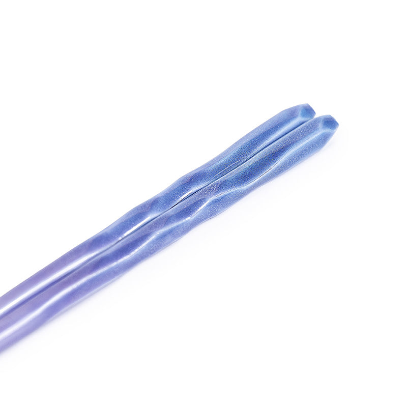 Japanse Eetstokjes - Golvend Blauw Glitter