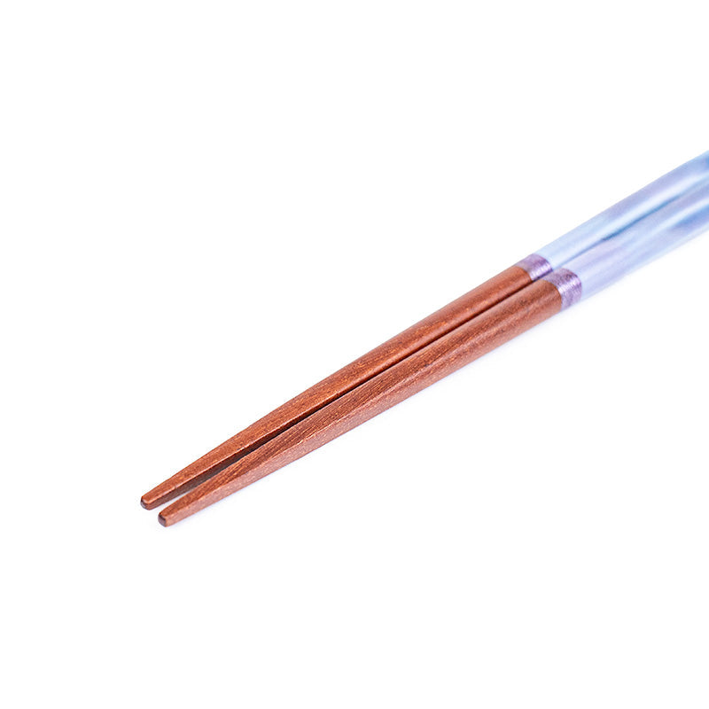 Japanse Eetstokjes - Golvend Blauw Glitter