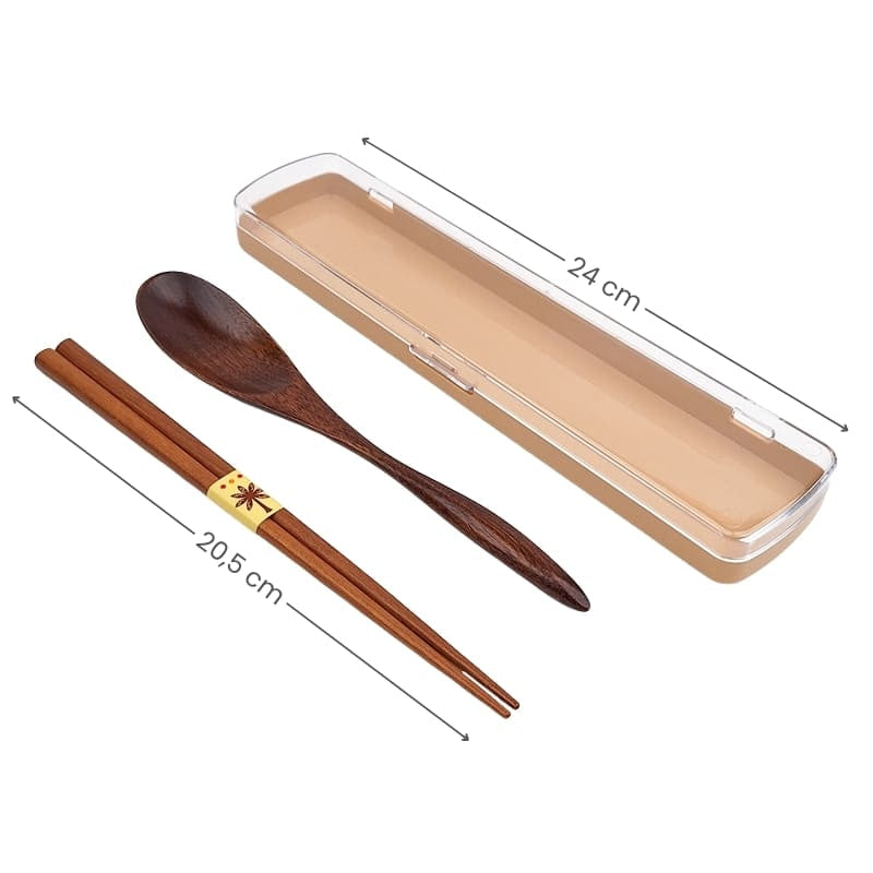 Japanse Eetstokjes & Lepel Set - Transparante Box