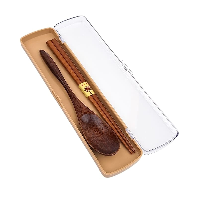 Japanse Eetstokjes & Lepel Set - Transparante Box