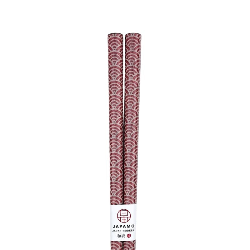 Japanse Eetstokjes – Seigaiha Rood
