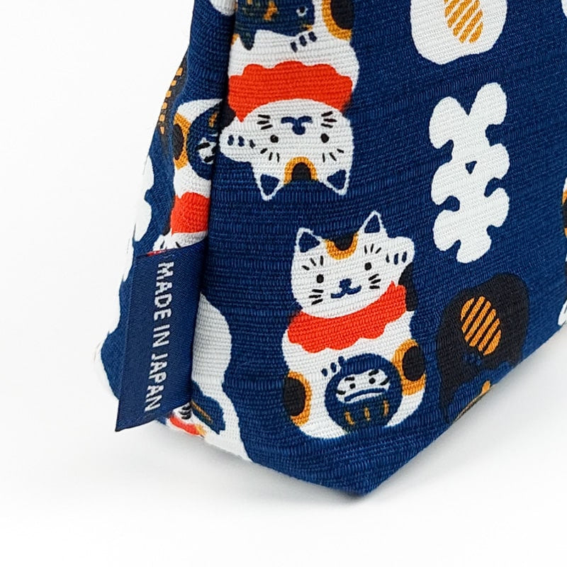 Japanse Etui Maneki Neko - Blauw