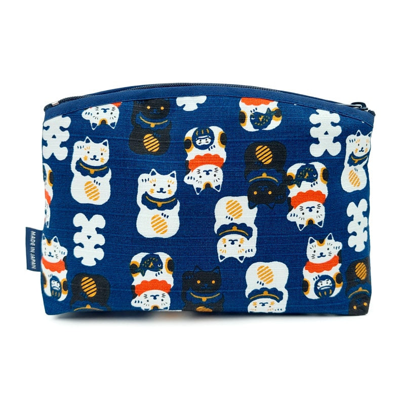 Japanse Etui Maneki Neko - Blauw