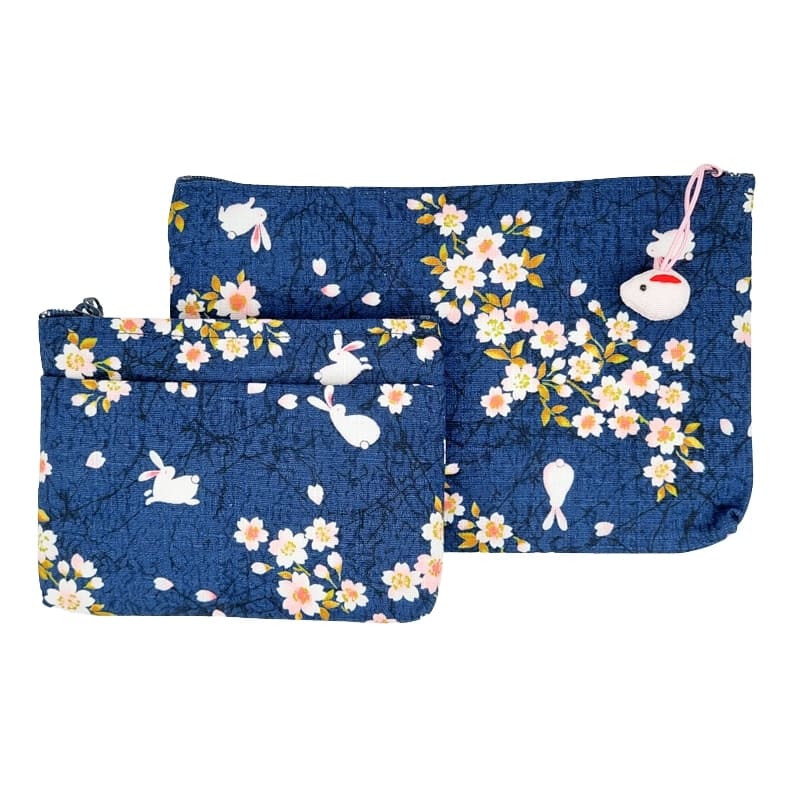 Japanse Etui – Usagi Sakura Blauw