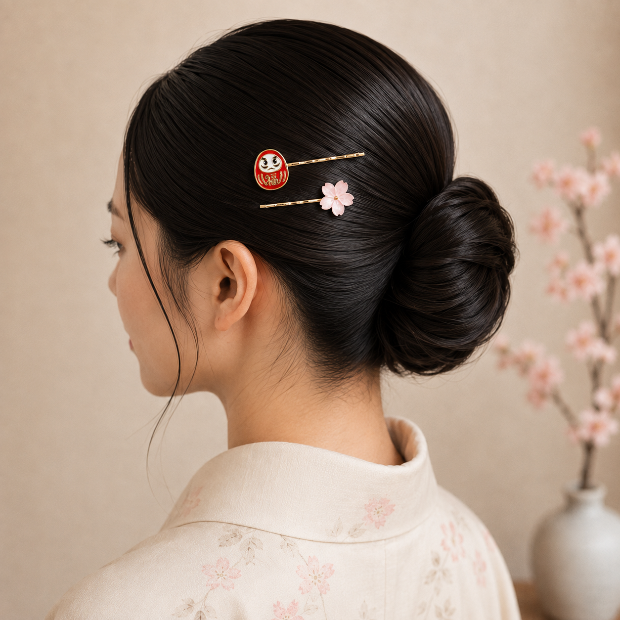Japanse Haarspeldjes – Daruma & Sakura