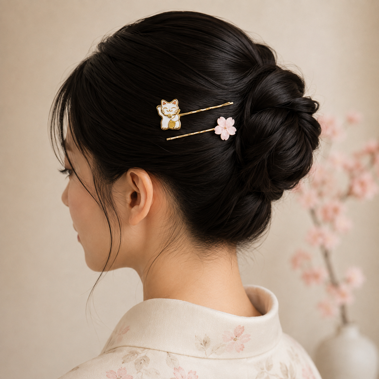 Japanse Haarspeldjes – Maneki-Neko & Sakura