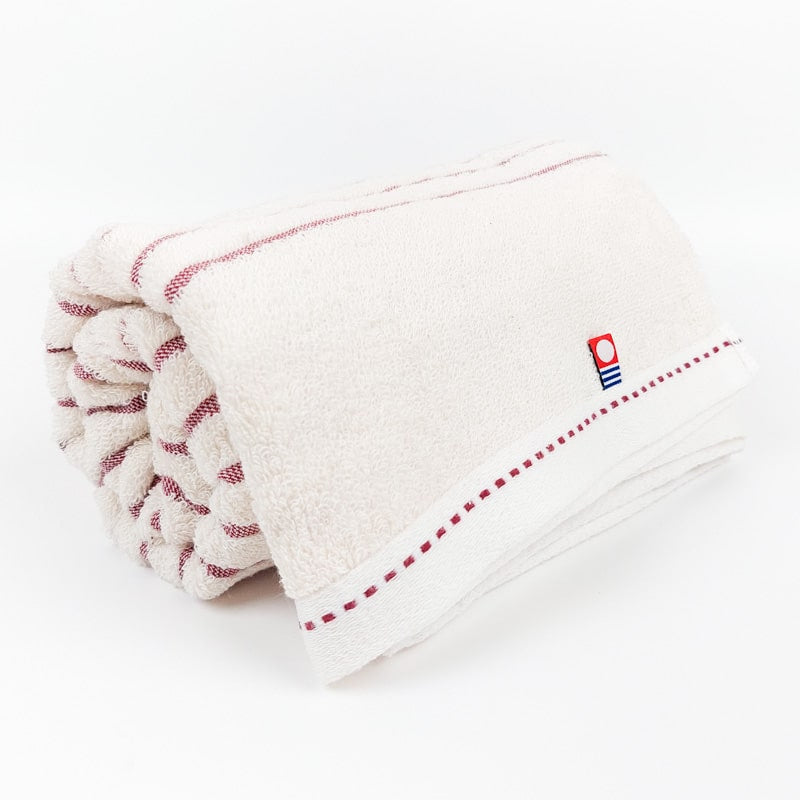 Japanse Handdoek - Rood Gestreept