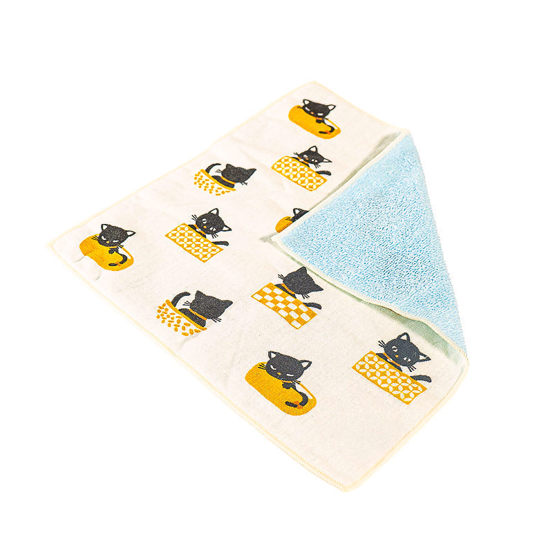 Japanse Handdoek - Zwarte Kat