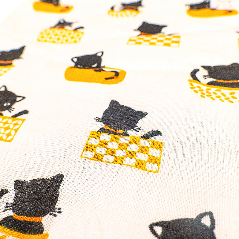 Japanse Handdoek - Zwarte Kat