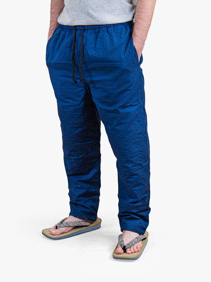 Japanse Heren Broek – Gewatteerd Blauw