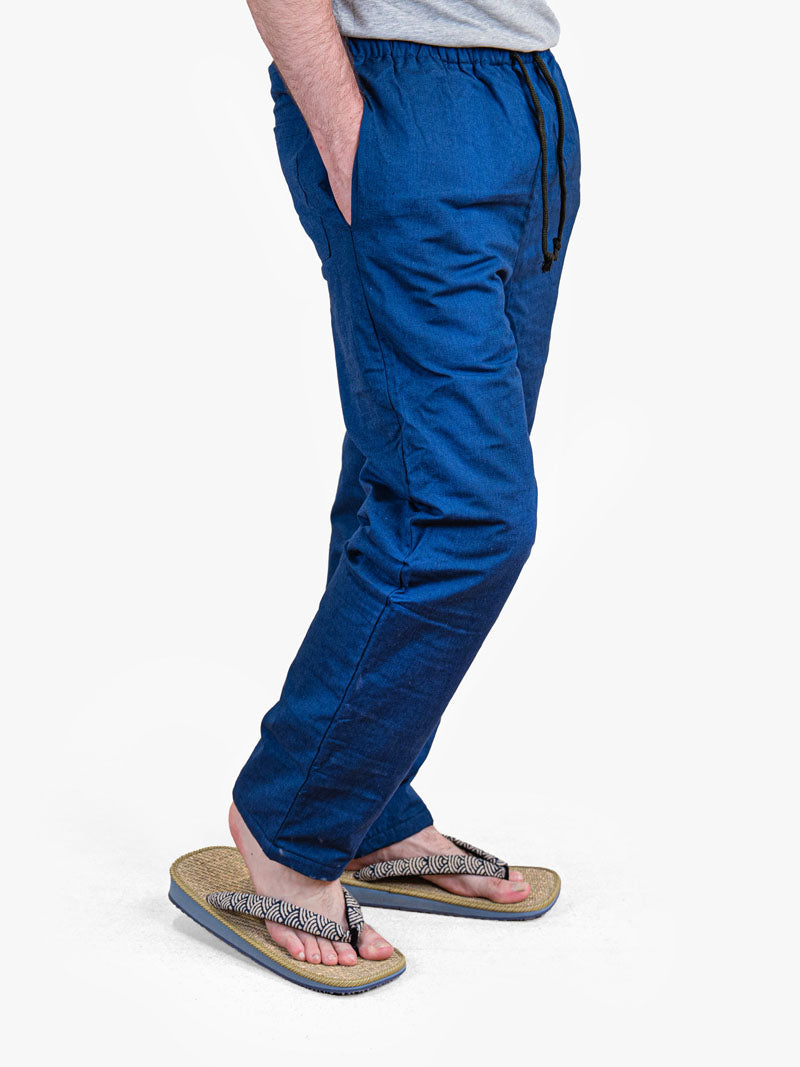 Japanse Heren Broek – Gewatteerd Blauw